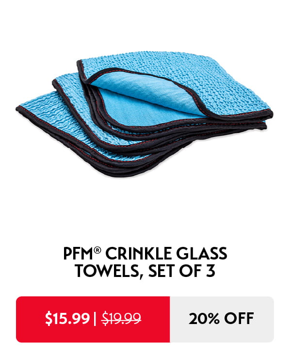 20% Off PFM® Crinkle Glass Towels, Set of 3