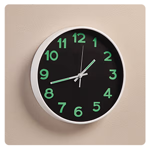 Glow-in-the-Dark Wall Clock