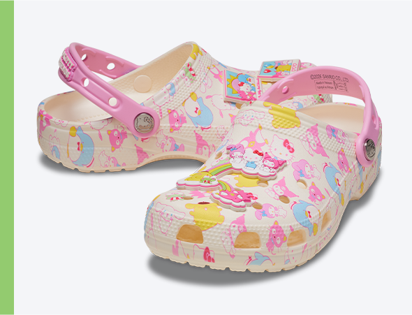 Display Image of Hello Kitty Themed Crocs Clogs