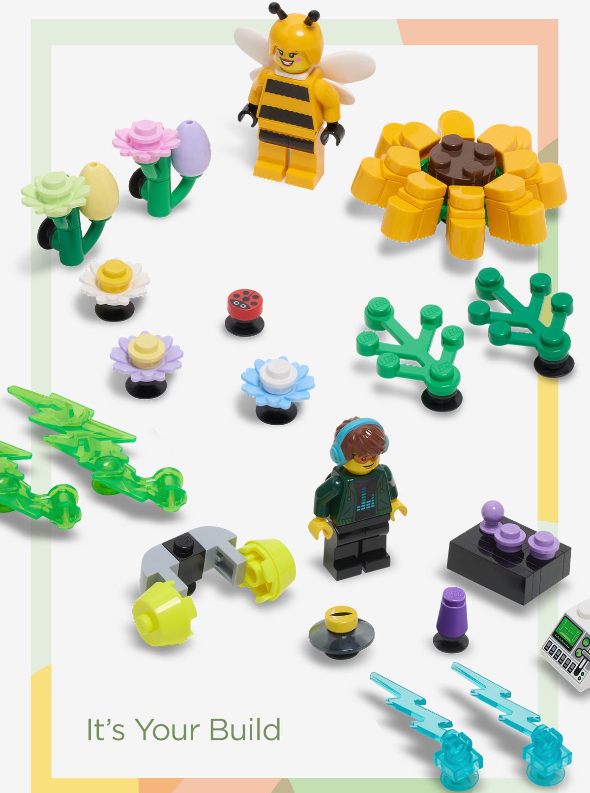 It's Your Build | Diverse Collection Display of Assorted Lego Jibbitz 