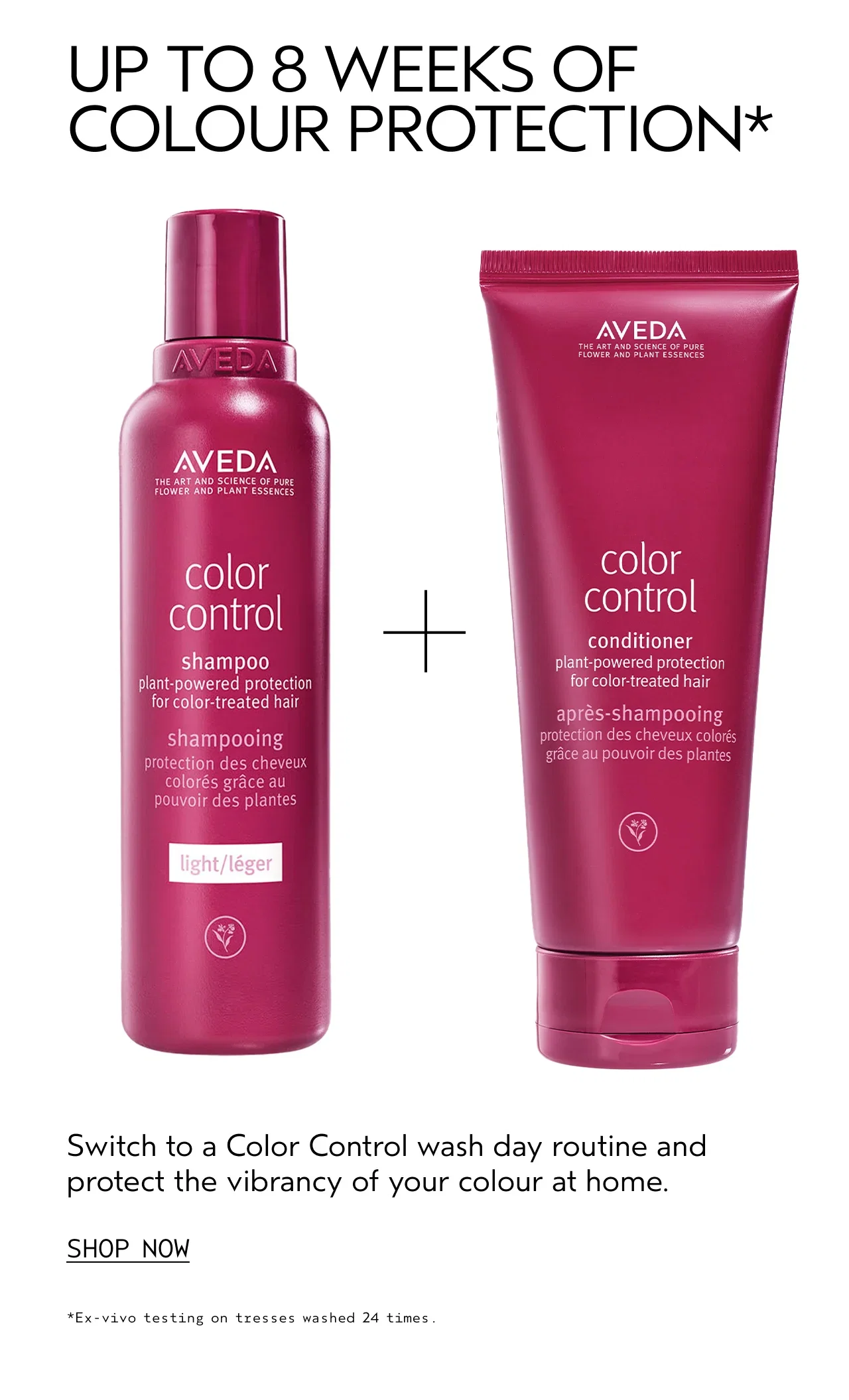 UP TO 8 WEEKS OF COLOUR PROTECTION* | Switch to a Color Control wash day routine and protect the vibrancy of your colour at home. | SHOP NOW | *Ex-vivo testing on tresses washed 24 times.