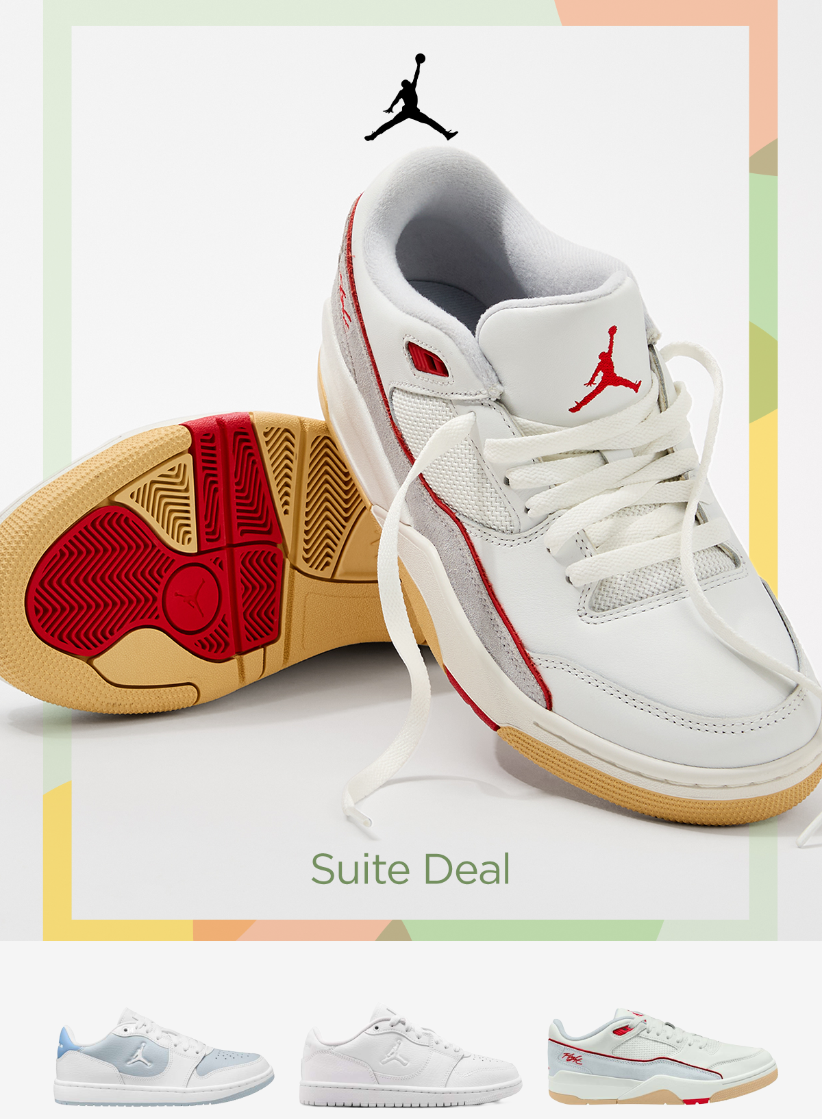 Jordan | Suite Deal | Display Image of Assorted Jordan Sneaker Styles