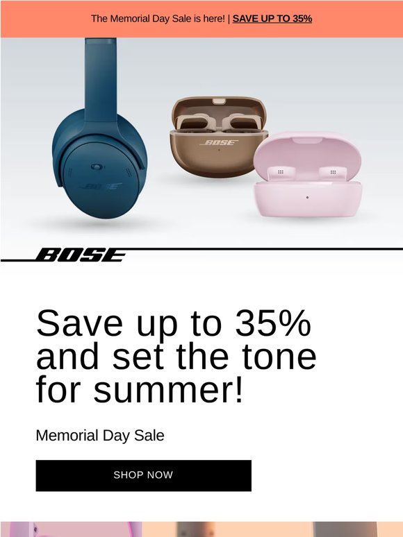 Up to 35% off to set the tone for summer!