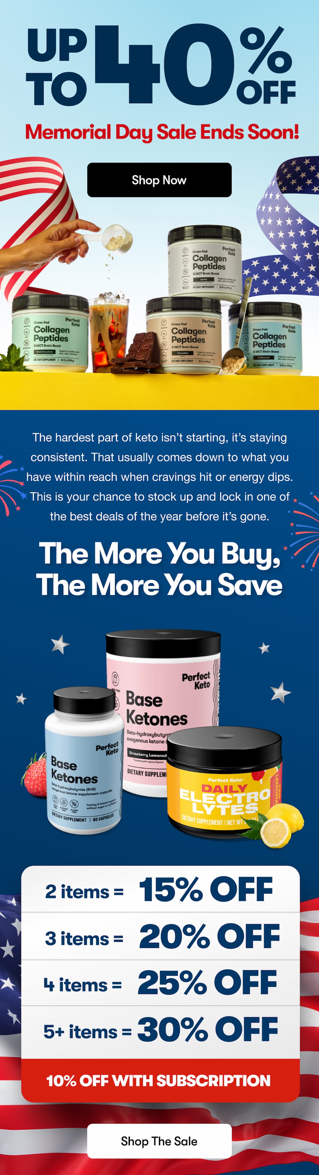 Up to 40% off Memorial Day Sale