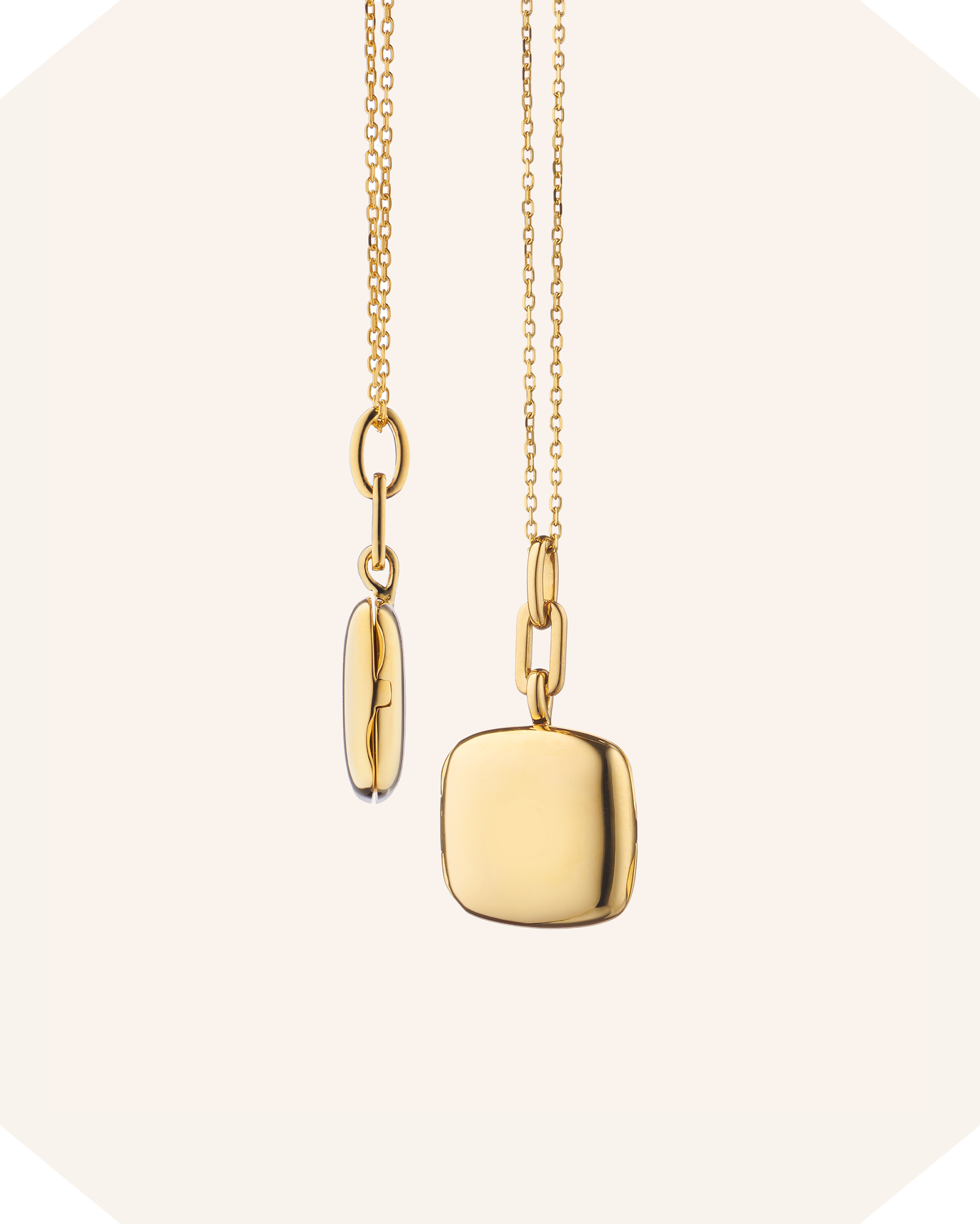Slim "Viv" Gold Locket Necklace