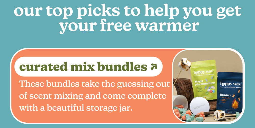 our top picks to help you get your free warmer. curated mix bundles: These bundles take the guessing out of scent mixing and come complete with a beautiful storage jar. 