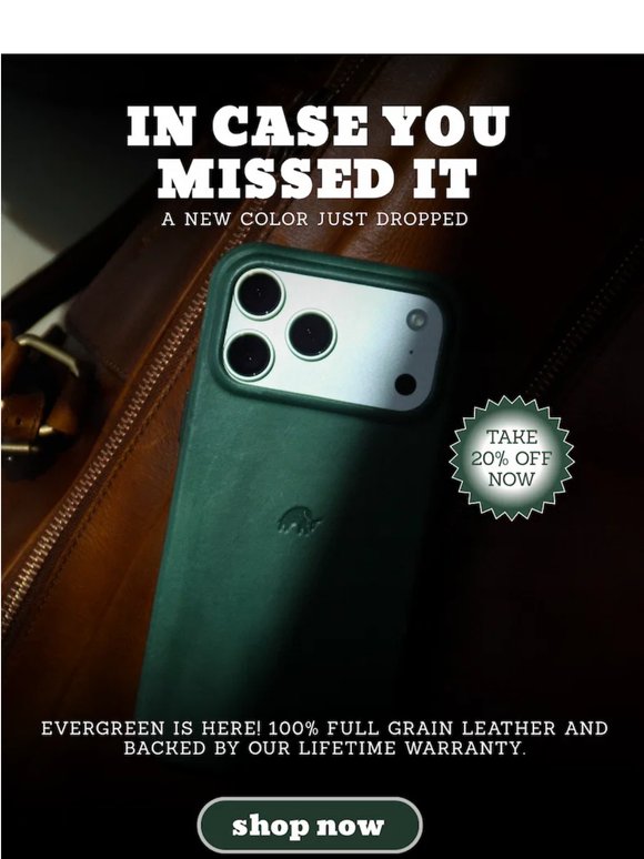 NEW Color Alert! 20% Off Extended!
