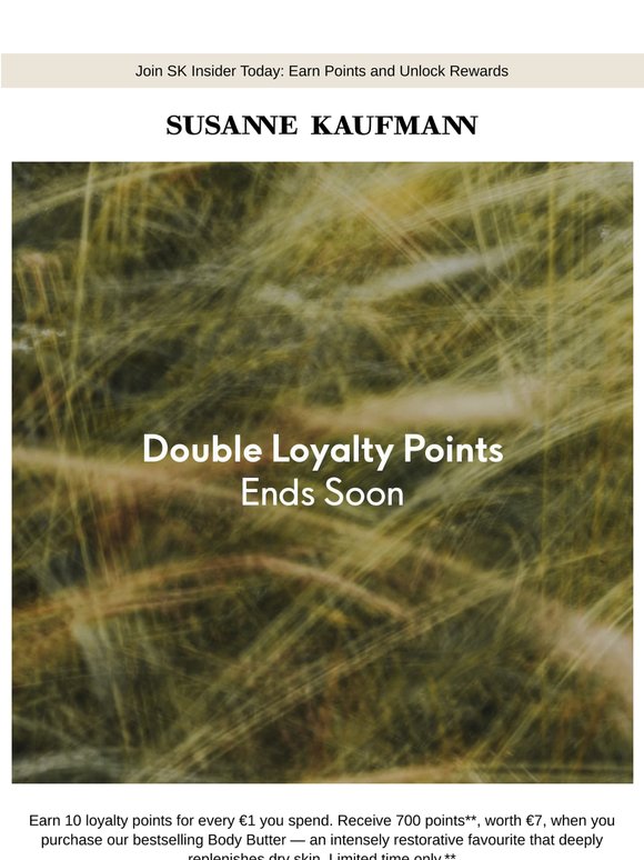 Enjoy Double Points on Body Butter