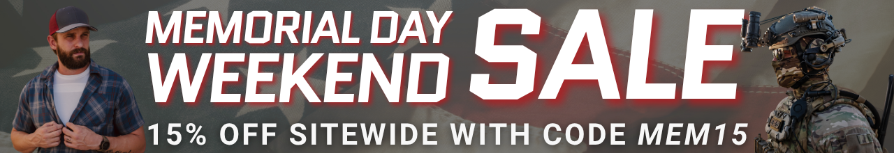 memorial day sale banner announces 15% sitewide discount with code MEM15