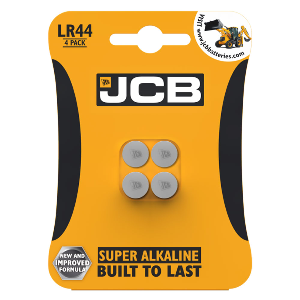 JCB A76 LR44 AG13 SR44 Alkaline Button Cell Batteries - 4 Pack - £2.89 delivered