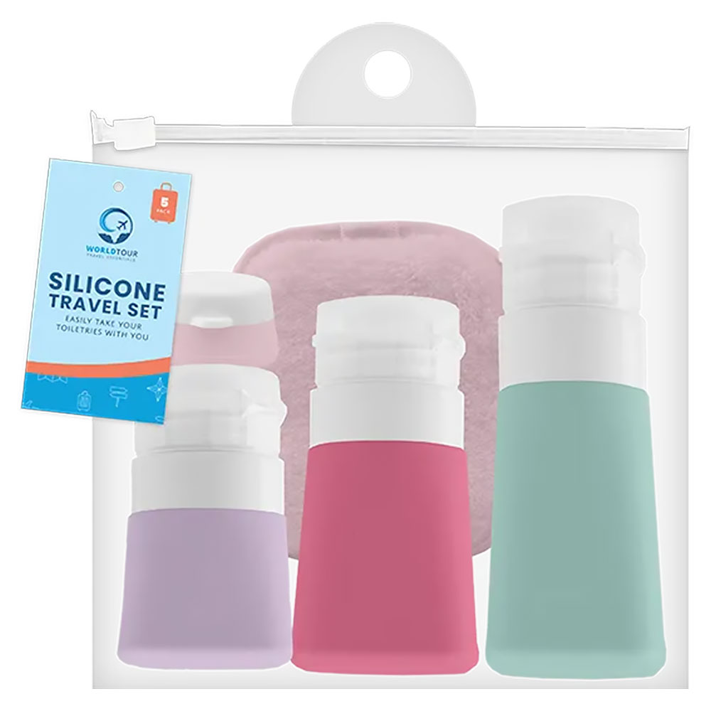 World Tour Silicone Travel Container Set 5pc - £7.99 delivered