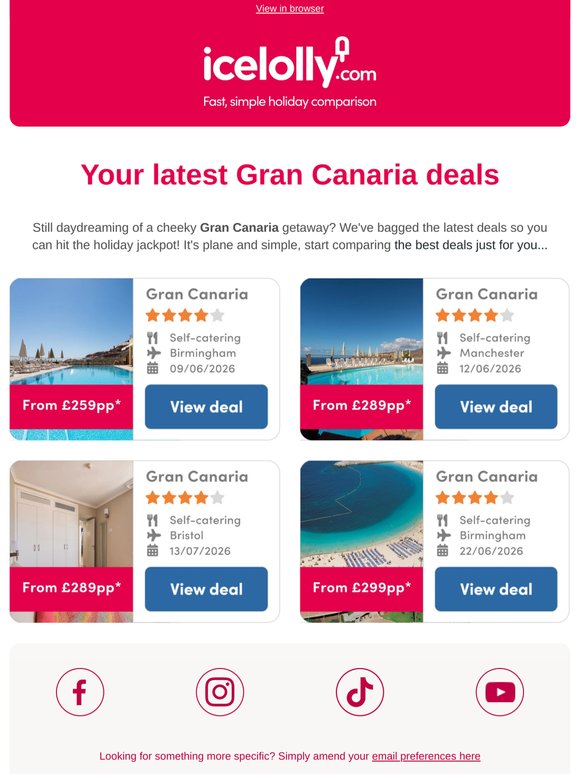 🤩 Don't miss these cheeky Gran Canaria deals!