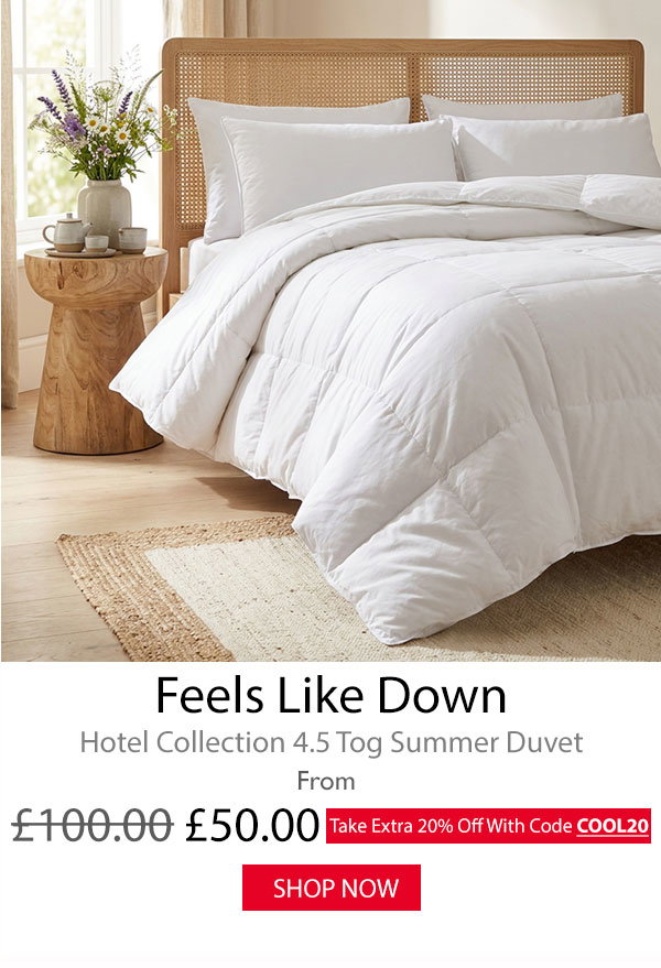 Feels Like Down Hotel Collection 4.5 Tog Summer Duvet