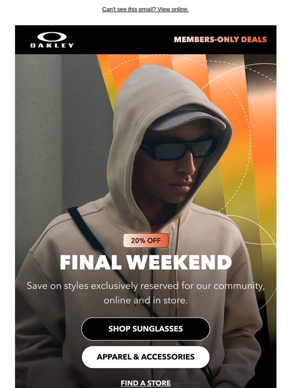 20% Off Your Next Oakley Look