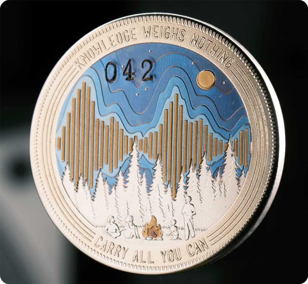 Crash Course Colorful titanium 20,000 Learner Coin