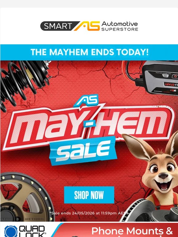 The MAY-hem Sale ENDS TONIGHT!