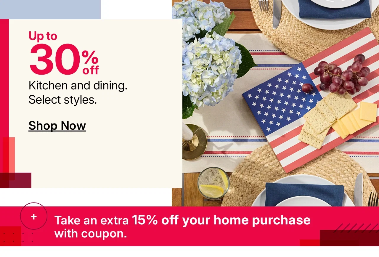 up to 30% off kitchen and dining