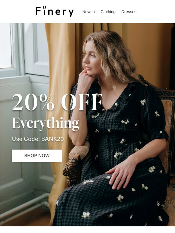 20% Off Your Bank Holiday Wardrobe