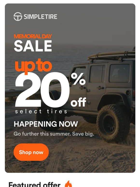 Start summer with road trip-ready tires. 🛞