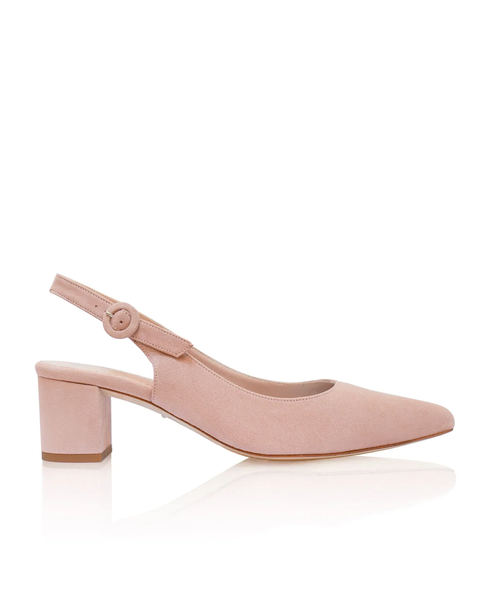 Image of Lisa Sling Back Misty Rose Suede
