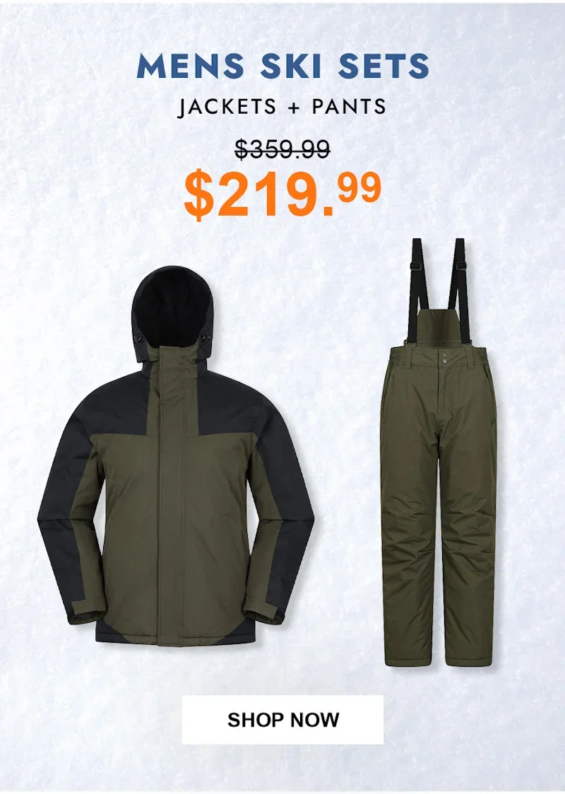 Mens Ski Jacket and Pant Set