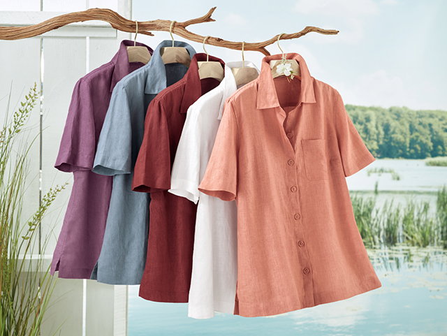 Linen Camp Shirt hanging shot