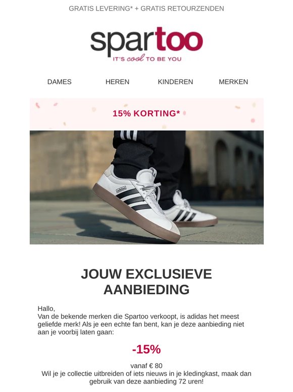 ☝ 15% korting op het merk adidas !