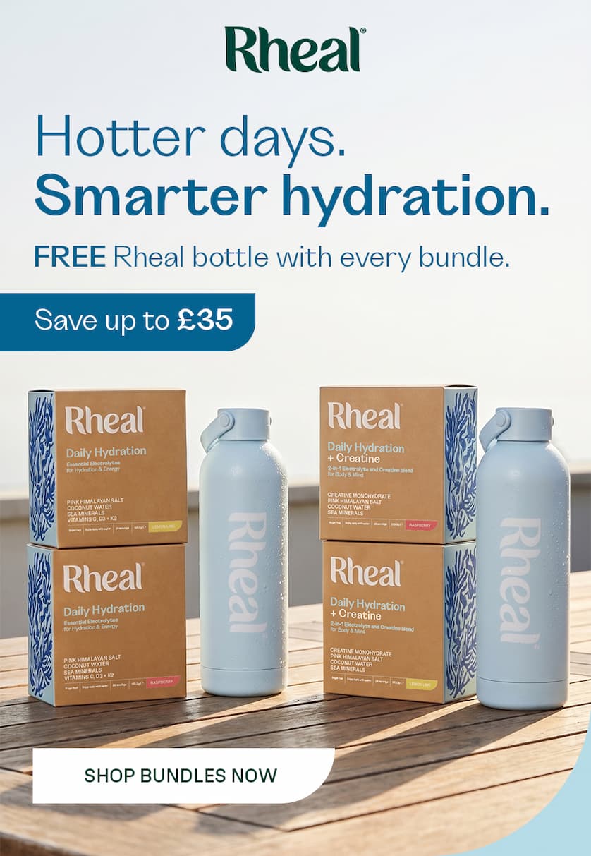 FREE Rheal bottle with every bundle. Save up to £35.