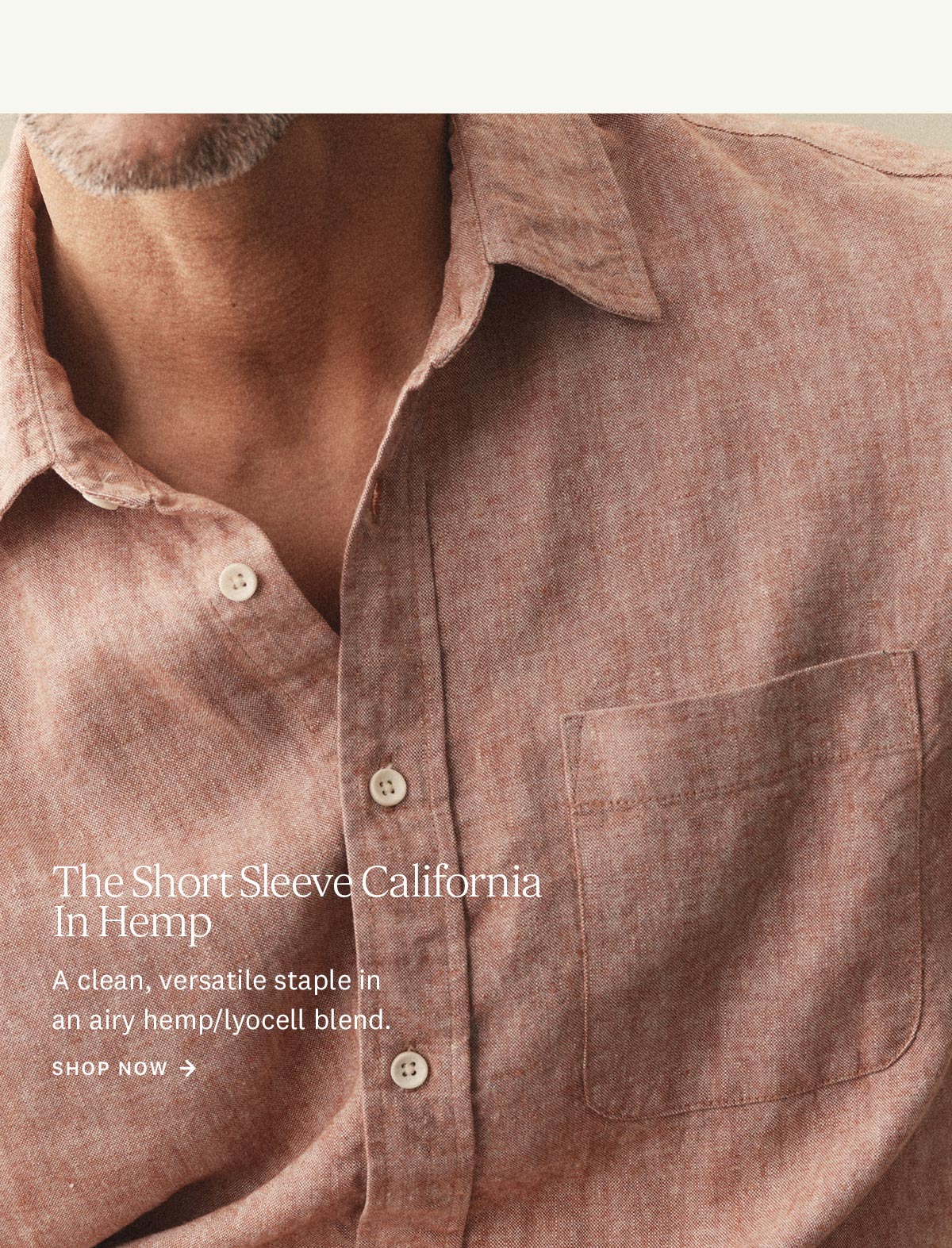 The Short Sleeve California in Hemp. A clean, versatile staple in airy hemp/lyocell. Shop Now. 