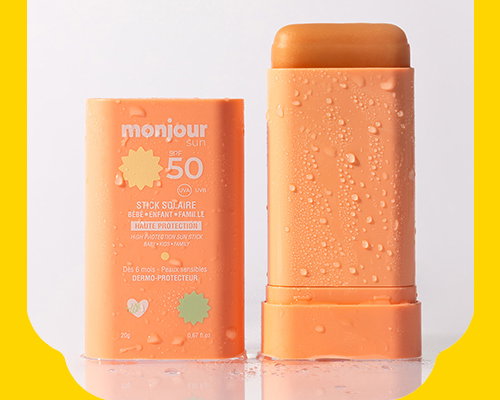Stick solaire invisible SPF 50 dès 6 mois de Monjour