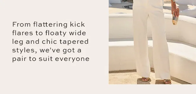 Ivory Fluid Wide Leg Trousers