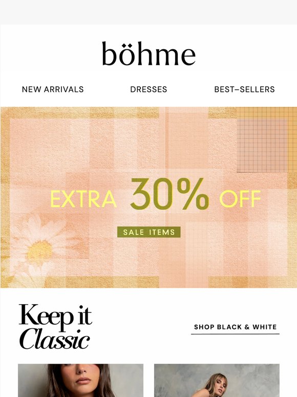 Extra 30% off sale items ⚠️