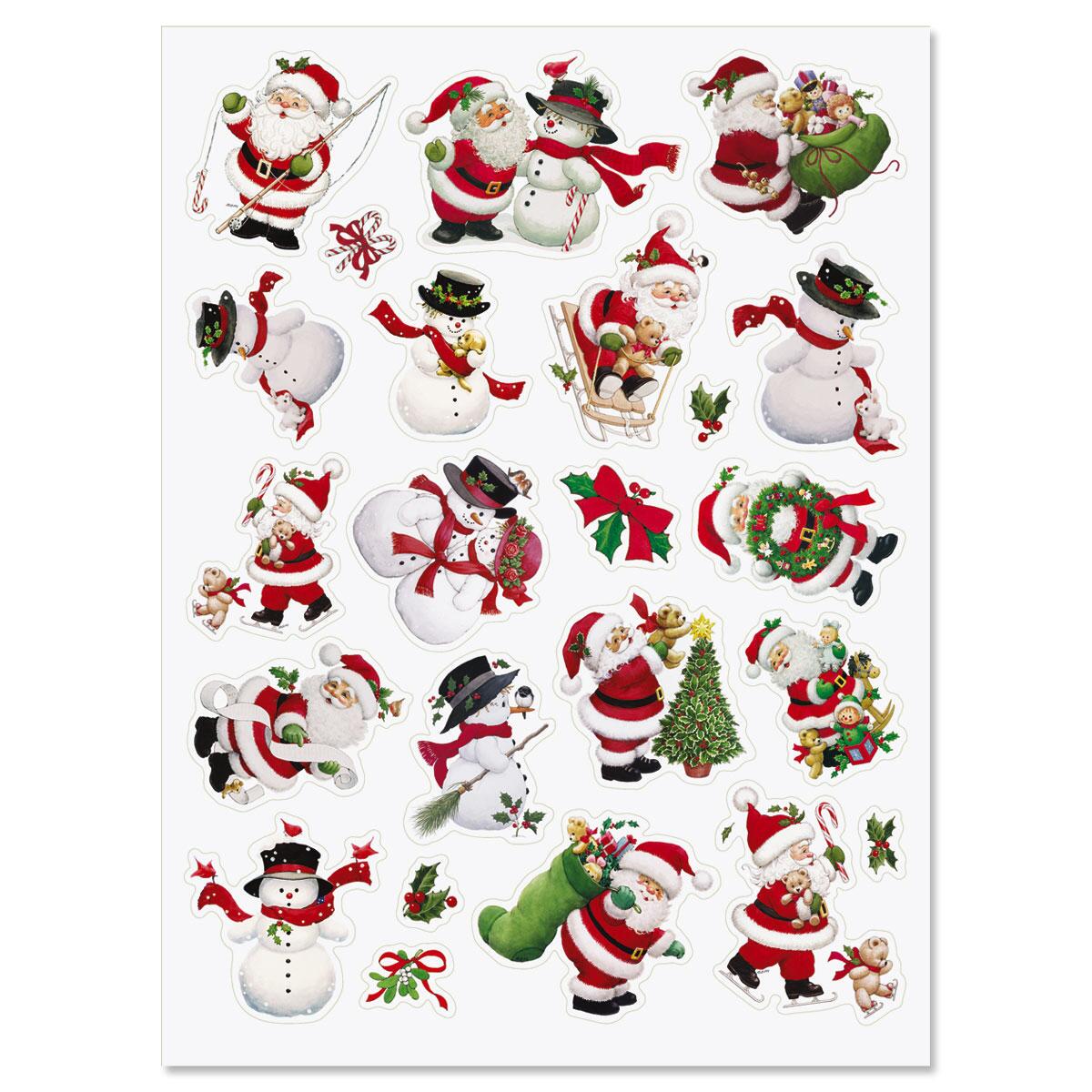 Image of Santa & Snowman Stickers