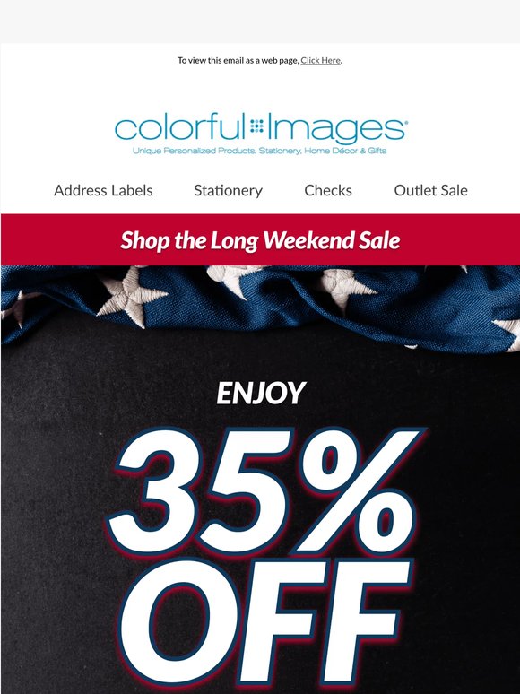 Memorial Day weekend: 35% off is still on