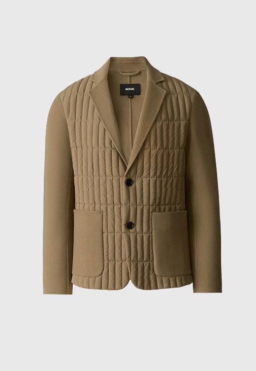 JOHN Mixed-media vertical quilt blazer for Men