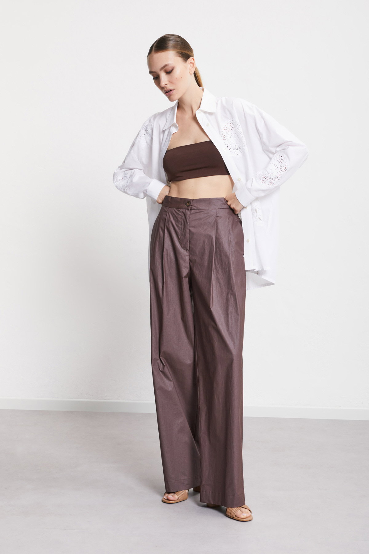 Pantalone ampio in cotone