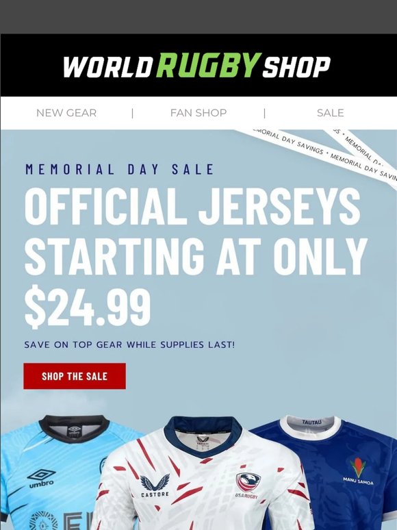 ‼️ Rugby Jerseys Starting at only $24.99!