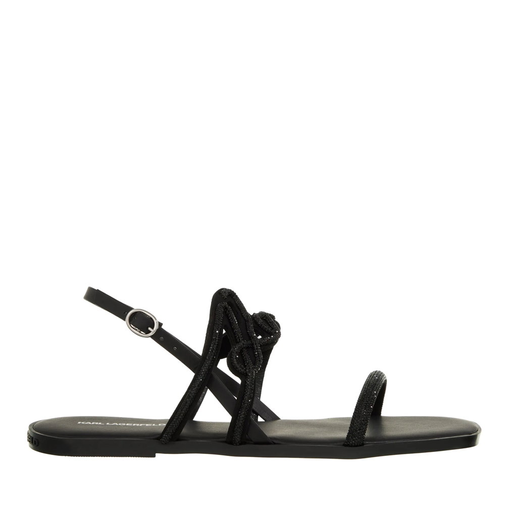 Karl Lagerfeld Olympia Karl Signia Slide Black Glitter Mono