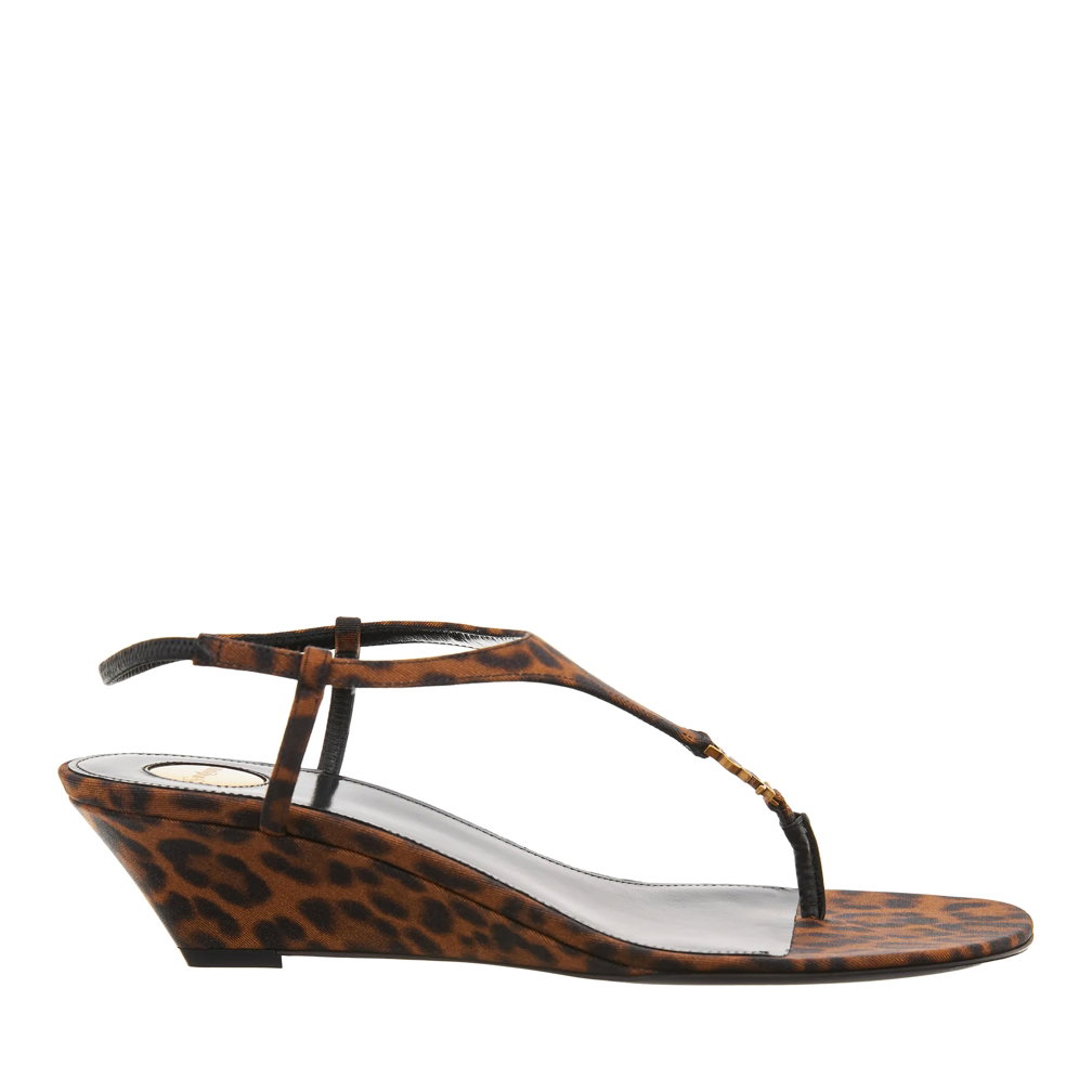 Saint Laurent Cassandra Sandals Naturale