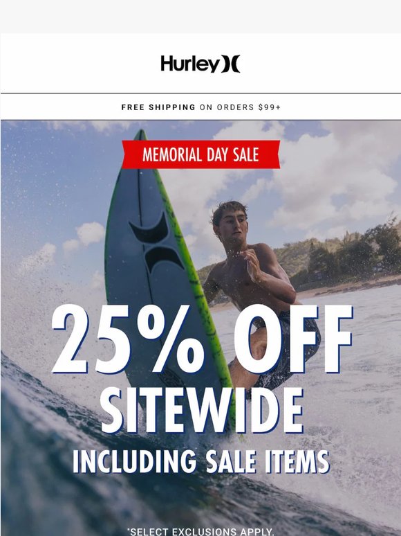 Memorial Day Sale → 25% off sitewide