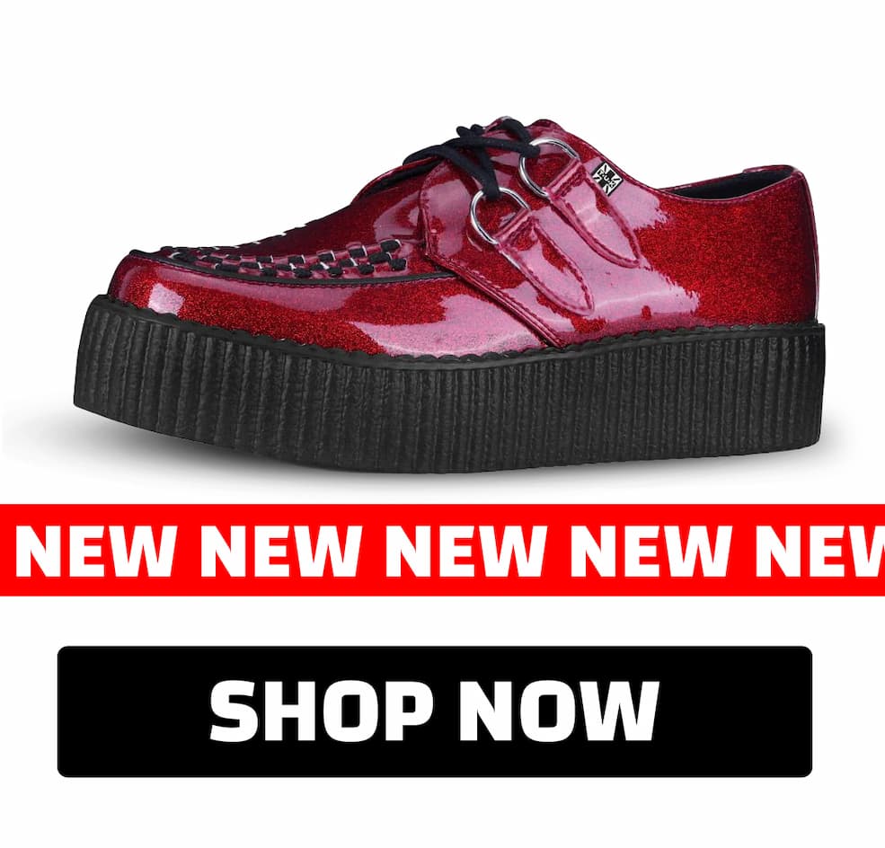 Red Vinyl Glitter Viva Mondo Creeper