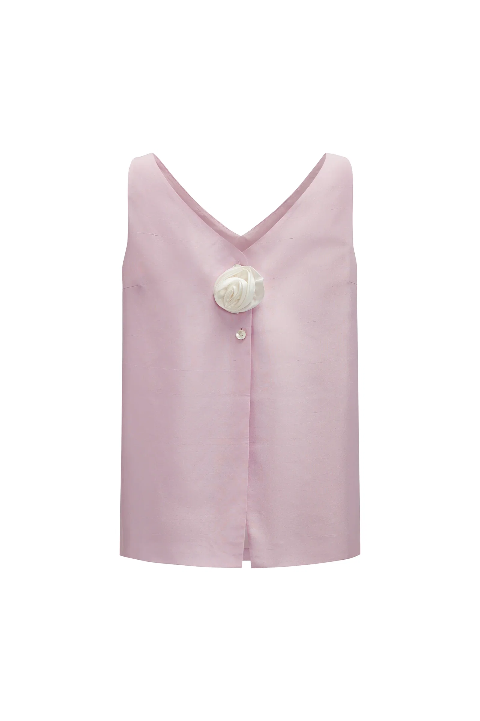 PAJA Out After Brunch Reversible Mulberry Silk Floral Vest Top