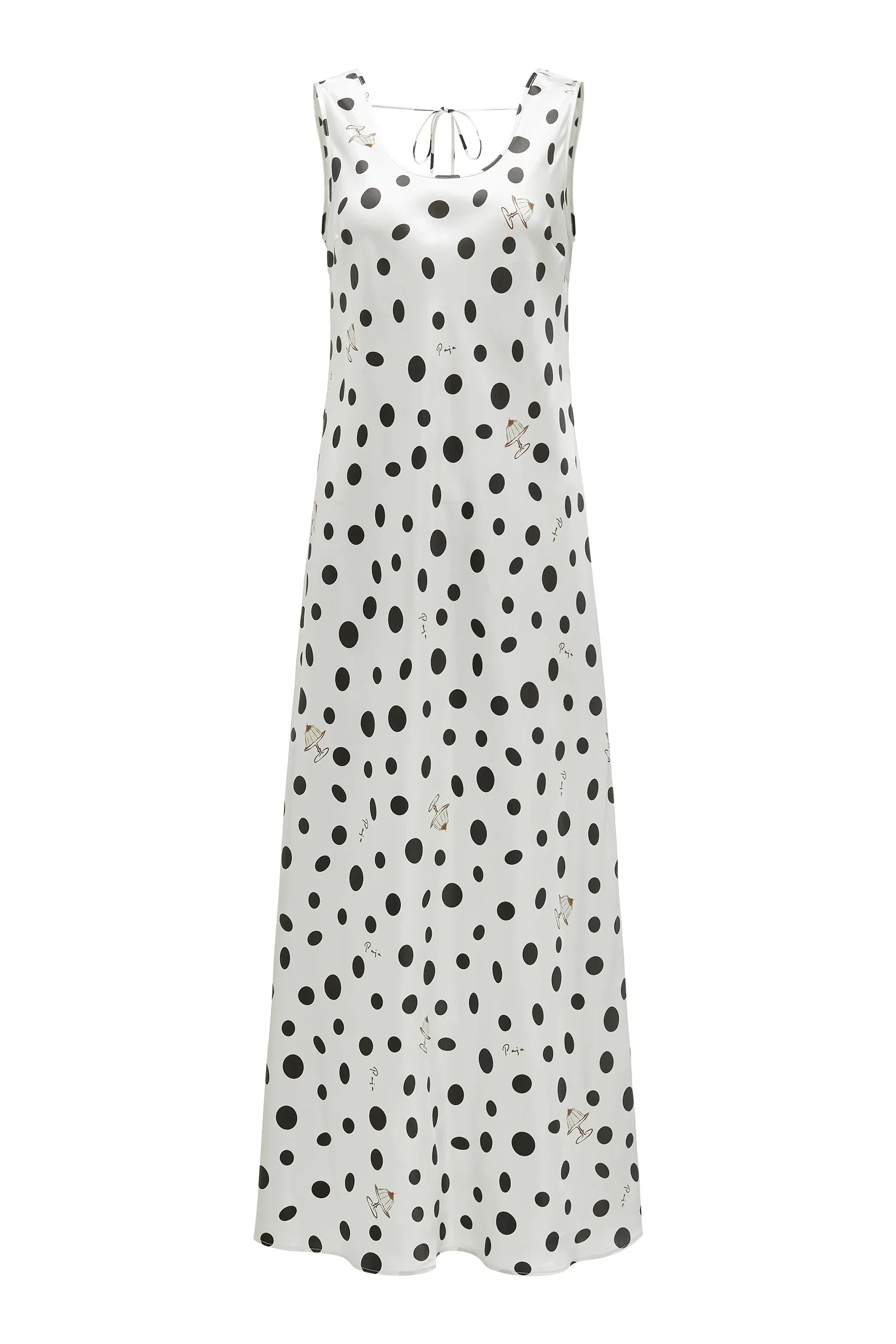 PAJA Out After Brunch Mulberry Silk U-Neck Maxi Dress