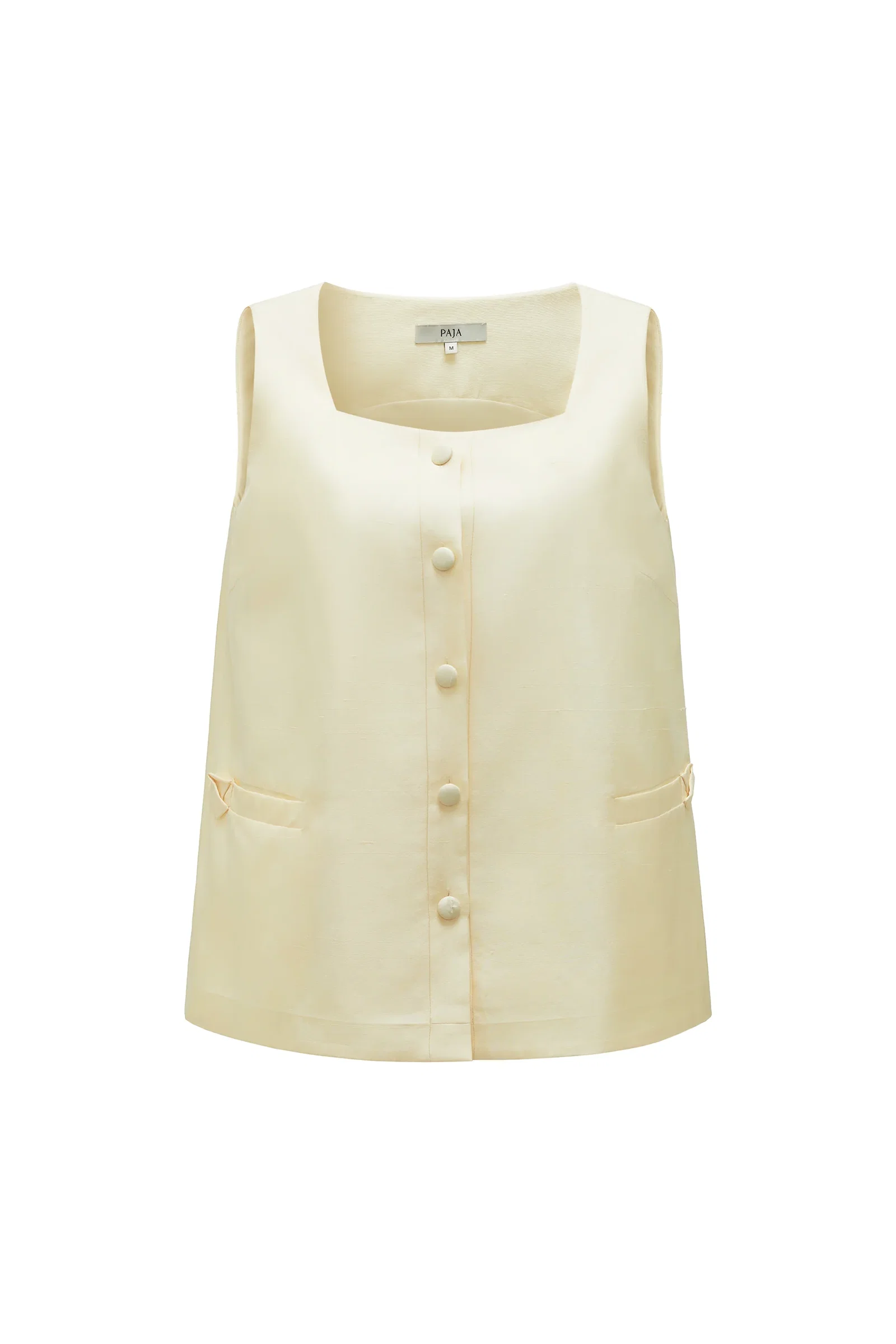 PAJA Out After Brunch Mulberry Silk Sleeveless A-Line Top