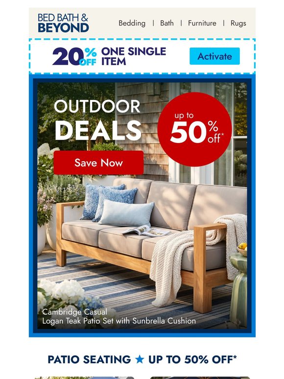 Up to 50% off patio must-haves for Memorial Day weekend 🇺🇸