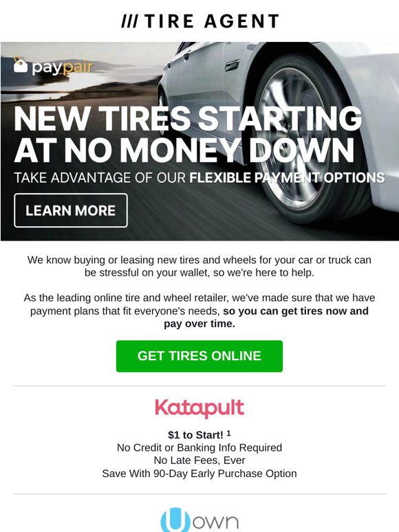Get Tires Today, Keep Your Wallet Happy - Pay Later!