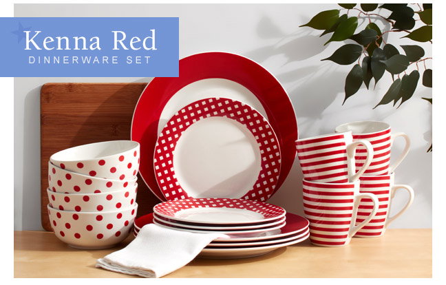 Shop Kenna Red Dinnerware Set