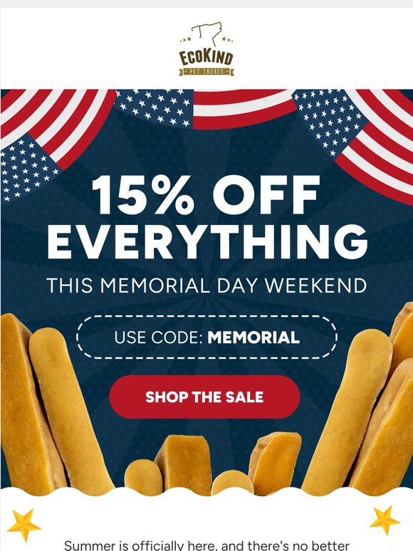 15% Off Everything. All Weekend Long.