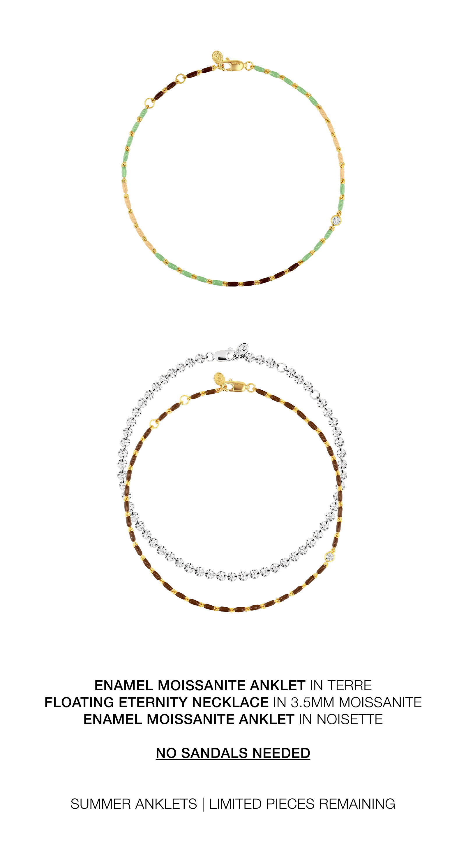 Shop summer anklets: limited pieces remaining.