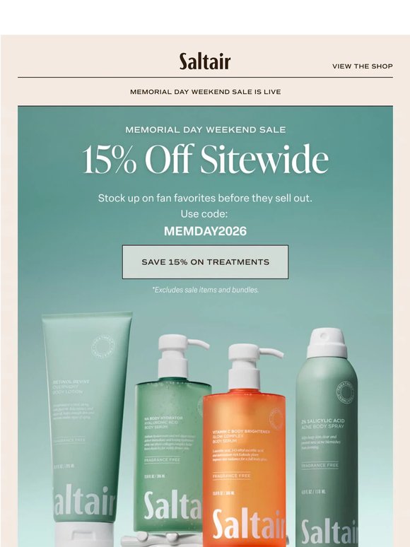 15% Off Best-Sellers